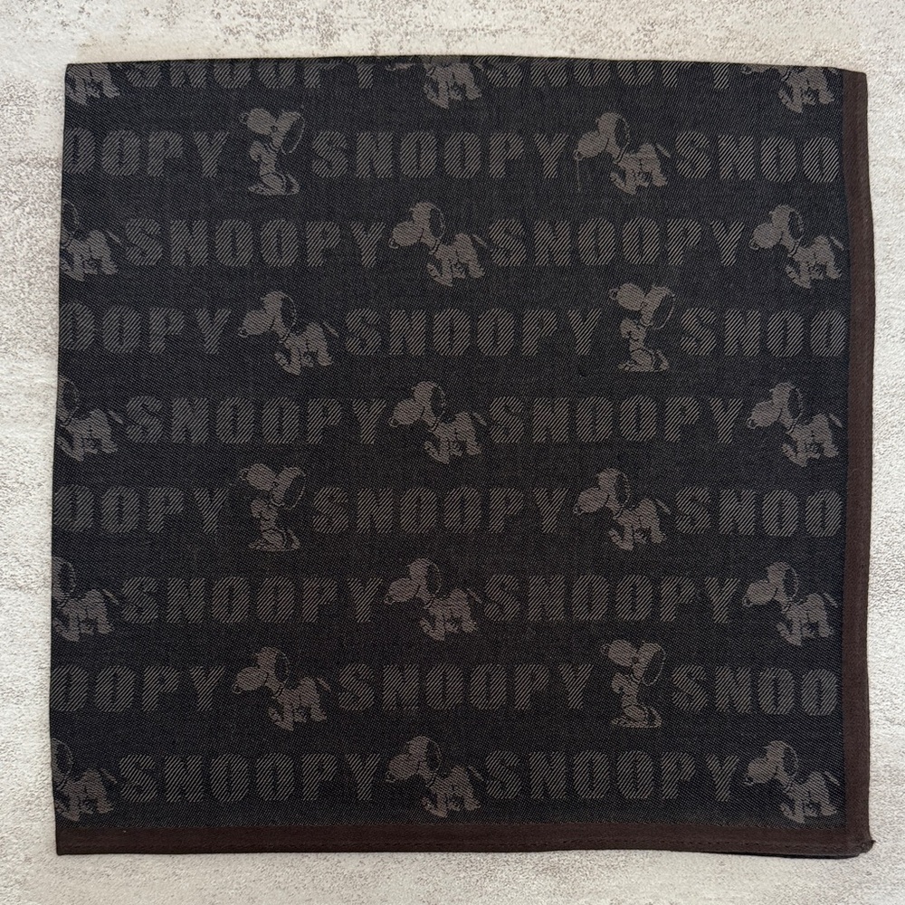 Snoopy Black and Gray Men's Handkerchief vintage cotton